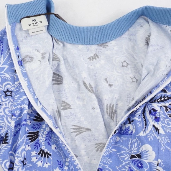 NWT [Etro] Milano Floral & Paisley Print Zip-Up Woven Shirt Dress Girls Size 6 - Picture 8 of 15